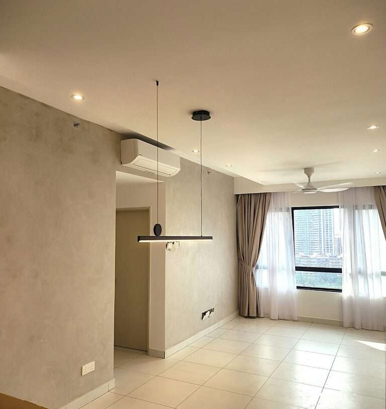 Modern room with large windows